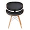 Armen Living Cassie Mid-Century Dining Chair in Walnut Wood and Black Faux Leather LCCASIWABL - alternate 6